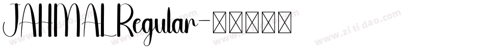 JAHMAL Regular字体转换
